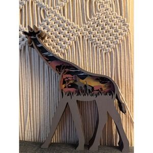 Hi Park Giraffe Lamp Wood Night Light Safari‎ Animal Decor Table Desk